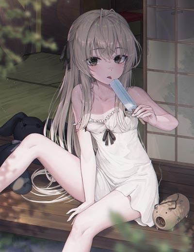 动漫冰淇淋的小女孩名场面图片