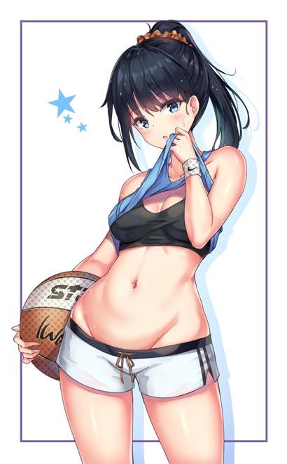 打篮球的动漫女孩壁纸