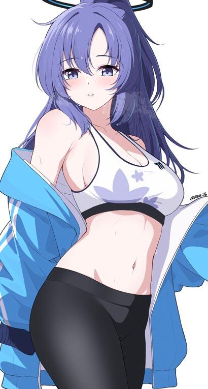 穿运动内衣的动漫美女