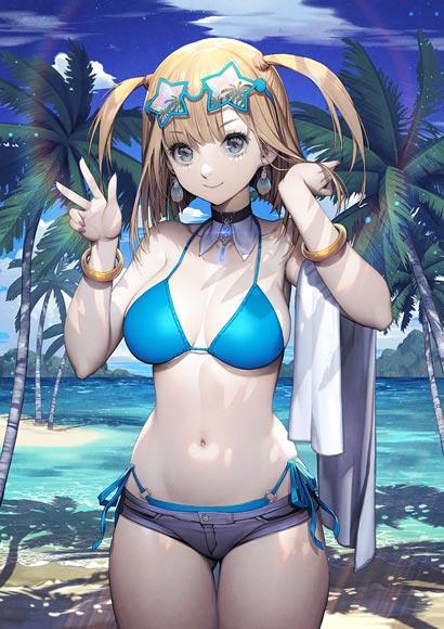 画师マンドリル泳装美女