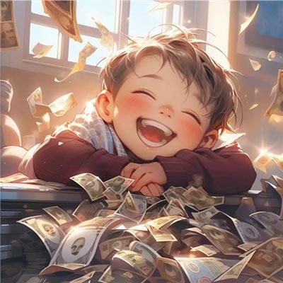 可爱男生暴富动漫头像