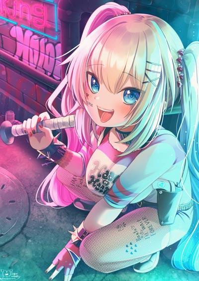 动漫女生伸舌头图片