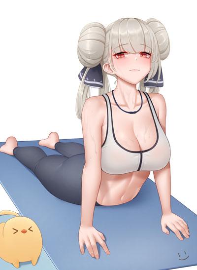 动漫美女做瑜伽高清有缝