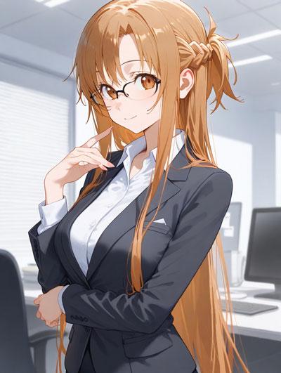 结城明日奈办公室装扮