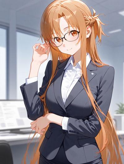 结城明日奈职场OL装3