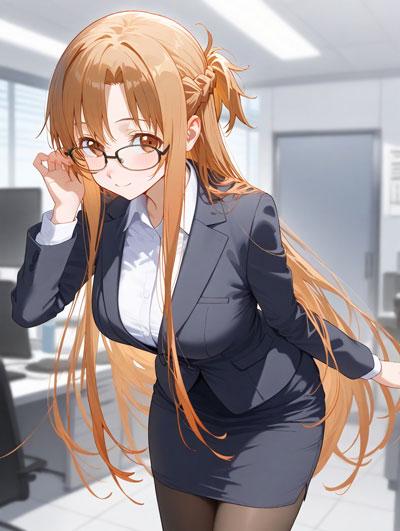 结城明日奈职场OL装4
