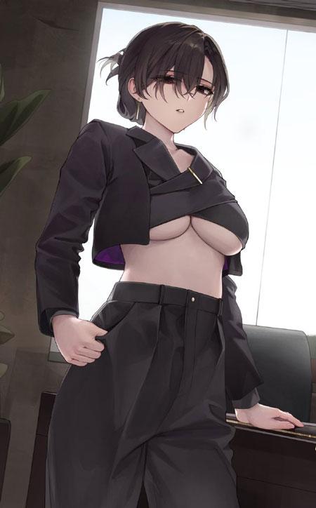 插画师サボテン笔下香香软软的动漫美女图片，酥胸半露让人醉