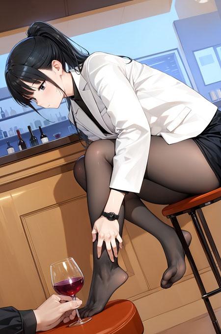 黑丝包臀职业装动漫OL美女图片，二次元办公室女白领的魅力时刻！