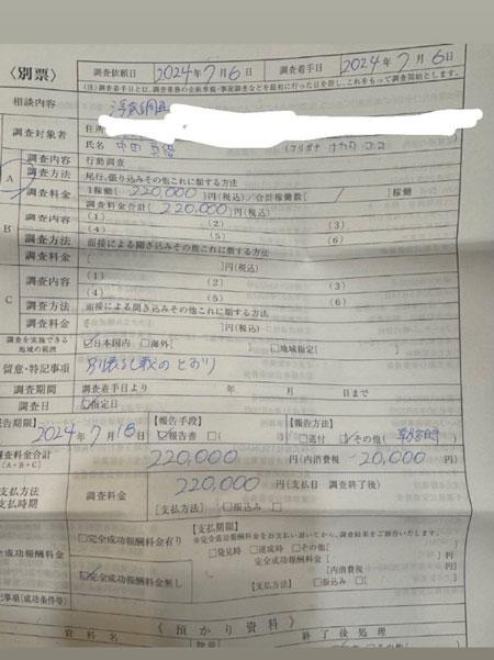 私家侦探委托书