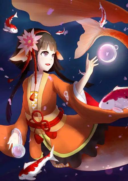 阴阳师人鱼少女鲤鱼精图片