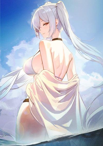 动漫美女好看的背部高清壁纸-动漫女孩性感美背壁纸