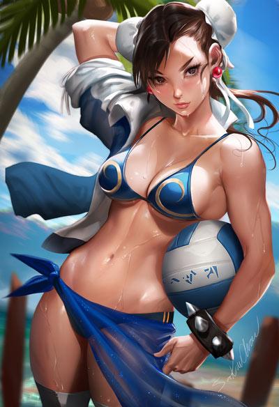 春丽泳装图片