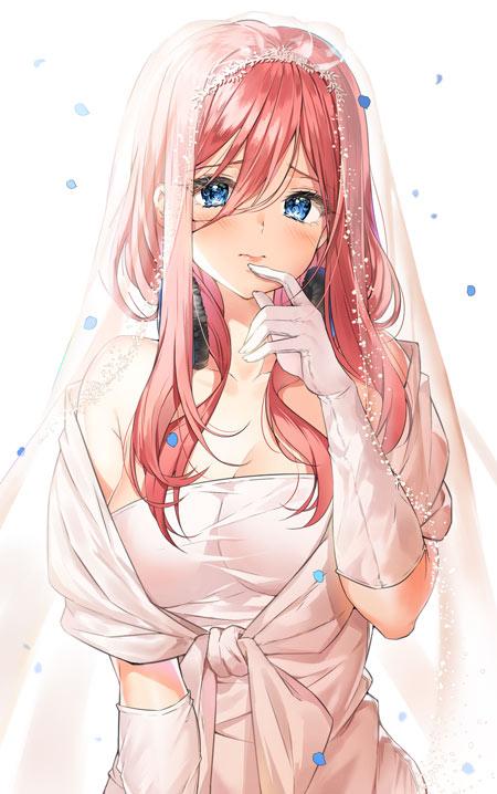 中野三玖婚纱动漫壁纸