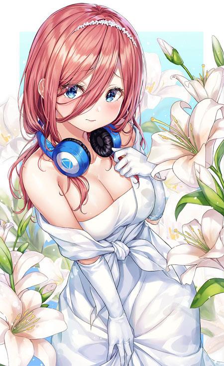 中野三玖白色婚纱壁纸