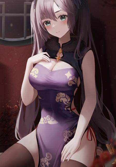 凹凸有致的动漫美女穿旗袍高清图片