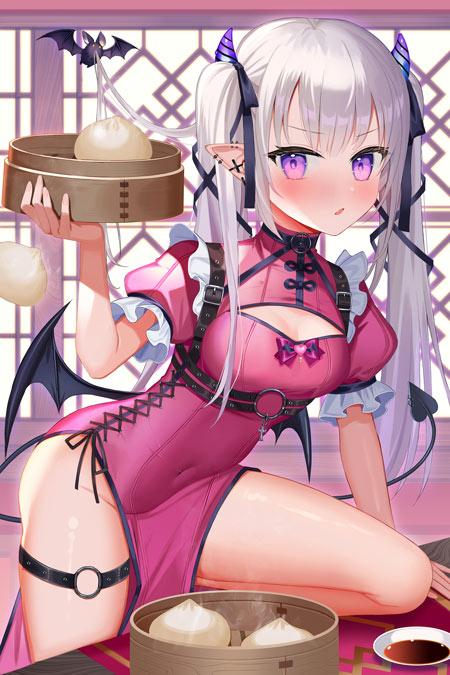 旗袍动漫美女图图片