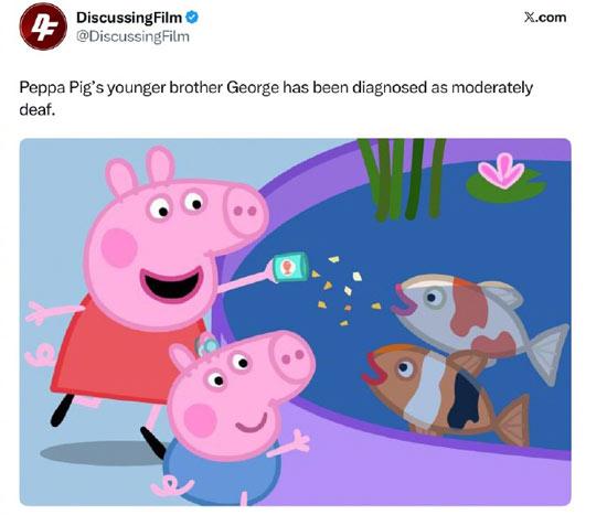 怪不得乔治不会说话！小猪佩奇的弟弟乔治被设定为中度耳聋