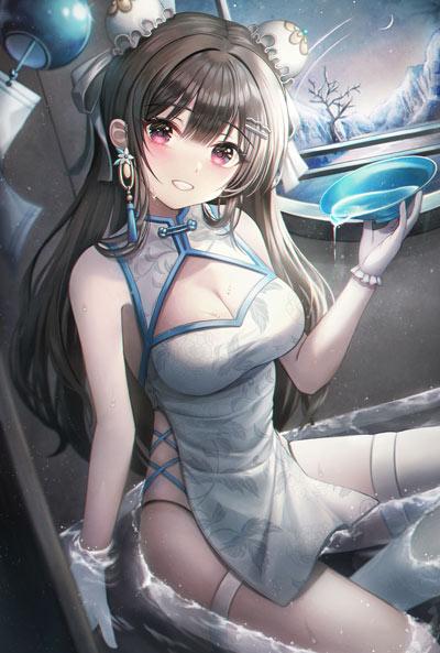 国风旗袍动漫美女动漫壁纸-性感妩媚的旗袍娘高清壁纸