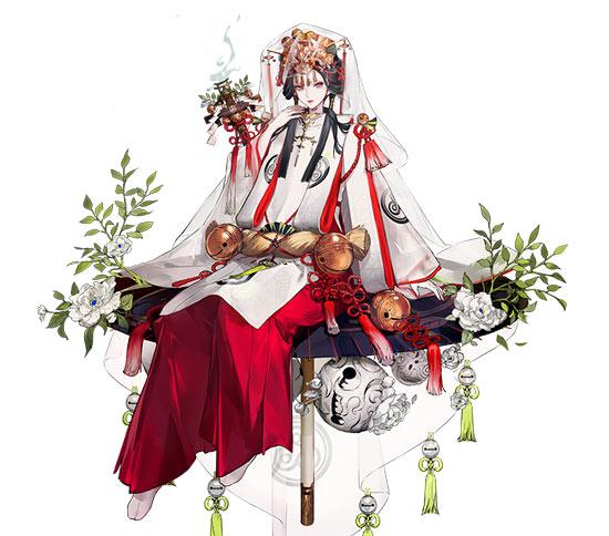 铃彦姬式神皮肤图片：铃荼神蘼