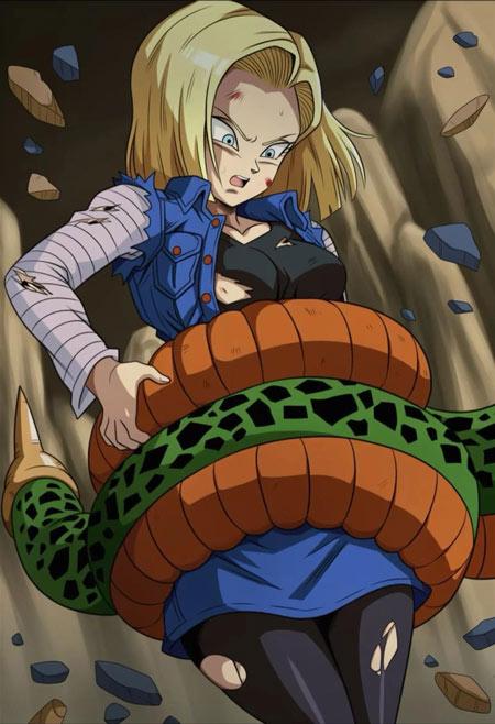 人造人18号被沙鲁束缚