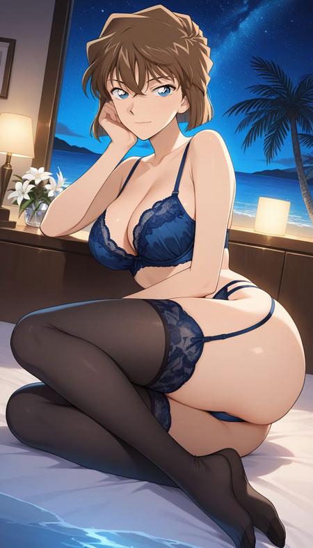 宫野志保最惊艳的照片三点内衣身材封神动漫图片