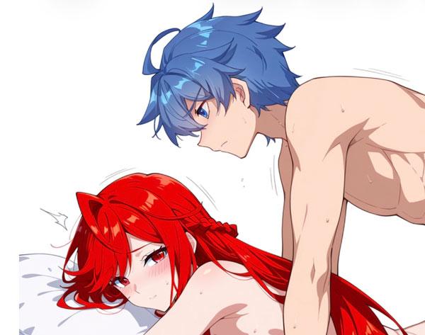 斗罗大陆同人二创马小桃和霍雨浩床上亲密接触动漫图片