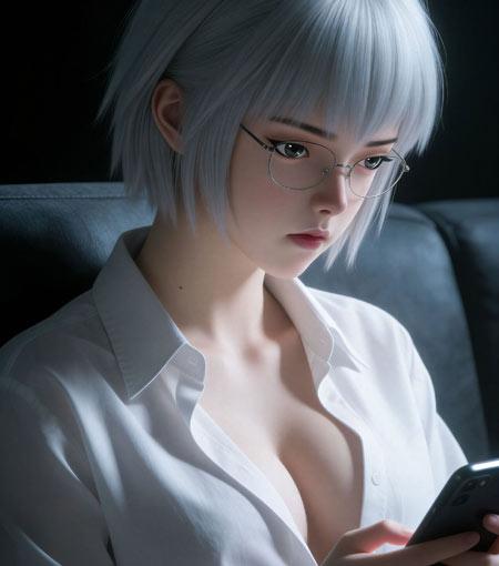 灵笼白月魁动漫头像图片，白老板加猫耳毫无违和感！