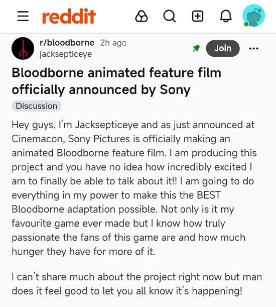 游戏主播Jacksepticseye在reddit上发帖