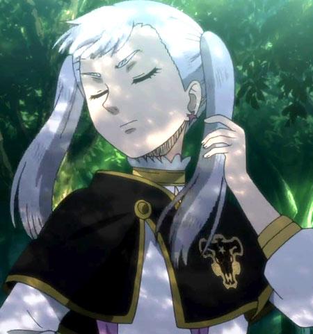 黑色五叶草诺艾尔动漫表情图片，害羞脸红的诺艾尔实在太可爱了！