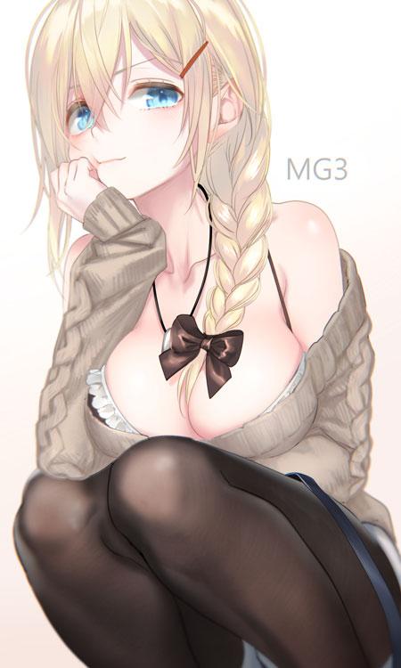 蹲下的动漫少女壁纸4